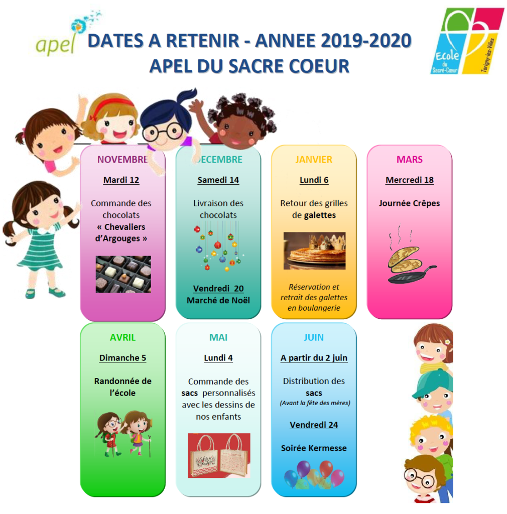 Dates à retenir 2019-2020